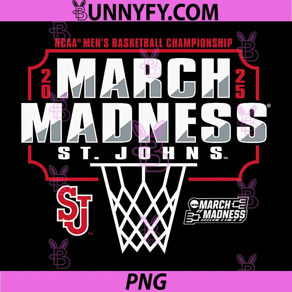 St. John's Red Storm PNG, March Madness 2025 Men's Basketball PNG