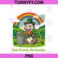 St. Patrick's Day Opossum Eat Trash Be Lucky PNG, Leprechaun Hat PNG