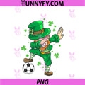 St. Patricks Day PNG, Dabbing Leprechaun Soccer PNG