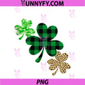 St.Patricks Day PNG, Shamrocks Animal Camouflage Buffalo Plaid PNG