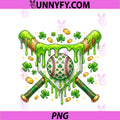 St Patrick Day Baseball Drip Ice Cream PNG, Baseball Home Plate PNG