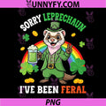 St Patrick Day Ferret PNG, Sorry Leprechaun I've Been Feral PNG