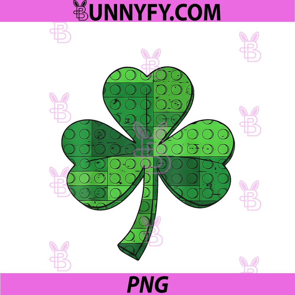 St Patrick Day Shamrock PNG, Building Blocks Bricks PNG