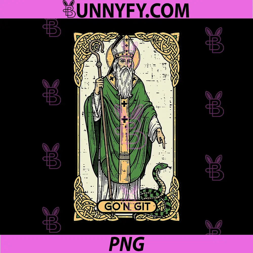 St Patrick Snake PNG, Gon Git Card Saint Pattys PNG