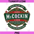 Hard McCockin Cider Vintage Label PNG, Funny Irish Cider Logo PNG
