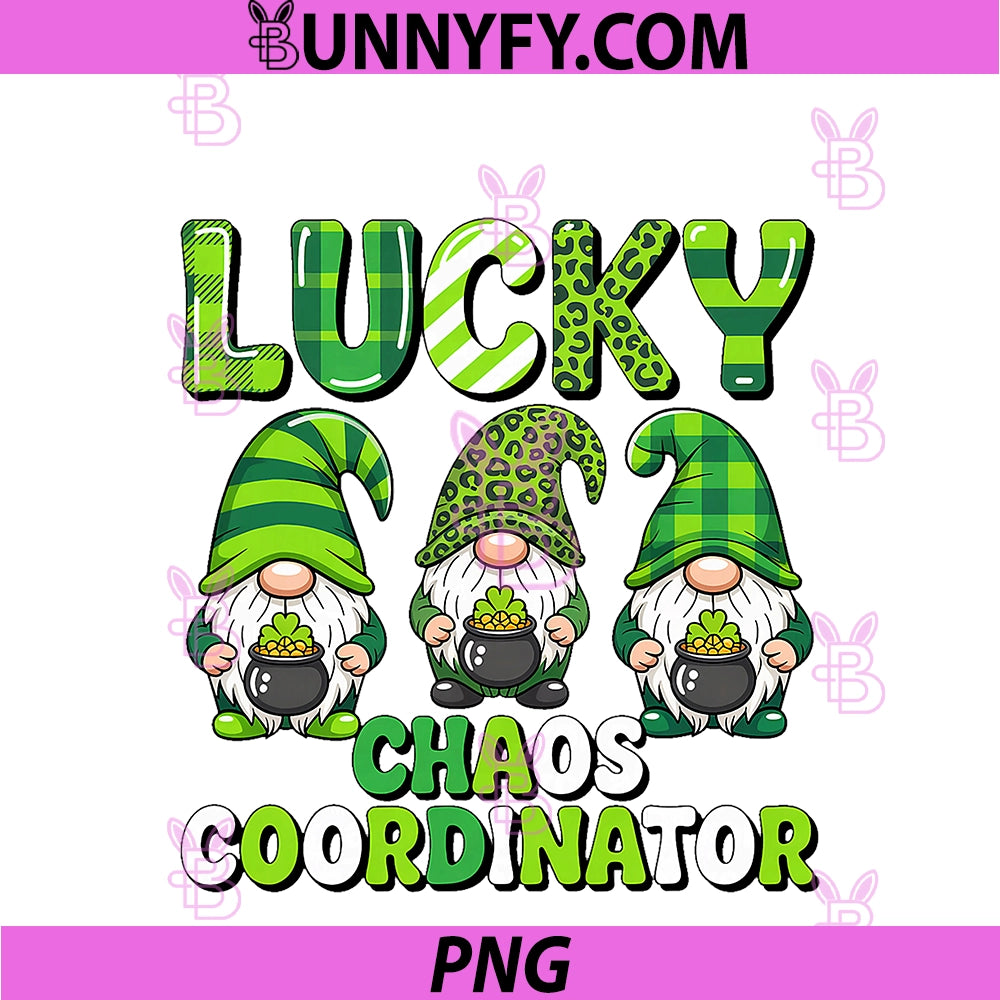 St Patrick's Day PNG, Lucky Shamrock Leopard Gnomes Irish PNG