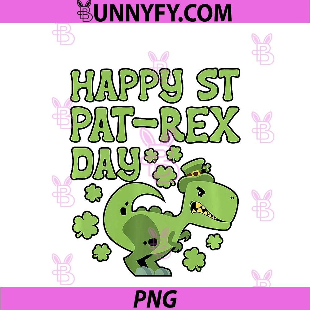 St Patrick's Day T Rex Happy St Pat-Rex PNG, Funny Dinosaur Pun PNG
