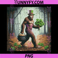 St Patricks Day PNG, Bigfoot Alien Selfie Funny Irish PNG