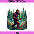 St Patricks Day Bigfoot PNG, Sasquatch Shamrock Lucky Pixel Art PNG