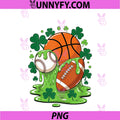 St Patricks Day Ice Cream Drip PNG, Baseball Football Basketball PNG