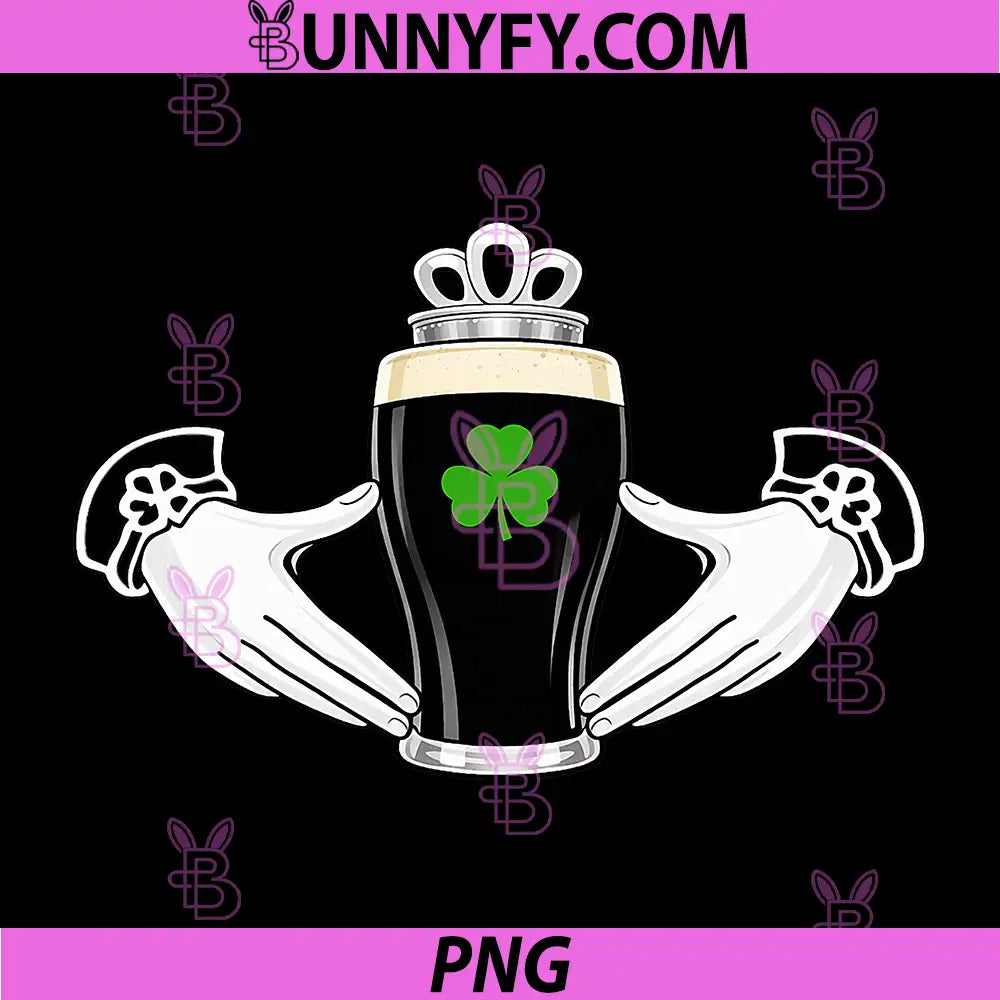St Patricks Day PNG, Irish Stout Beer Shamrock Cheers PNG