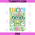 St Patricks Day Lucky Vibes PNG, Shamrock PNG