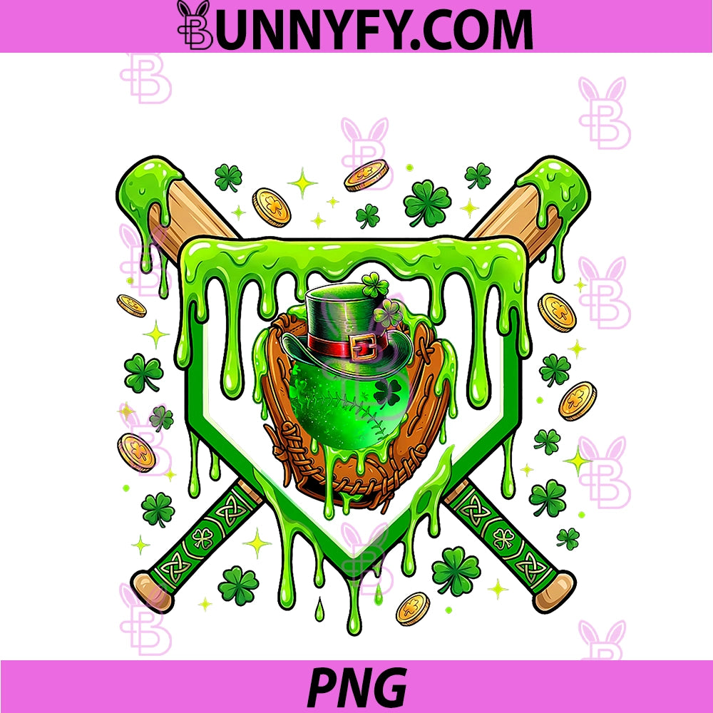 St Patricks Day PNG, Baseball Ice Cream Boys Mens Baseball Player PNG