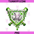St Patricks Day PNG, Baseball Ice Cream Drip PNG
