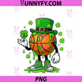 St Patricks Day PNG, Basketball Shamrock Drip Icecream PNG