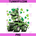St Patricks Day PNG, Truck Dino Trex Irish PNG