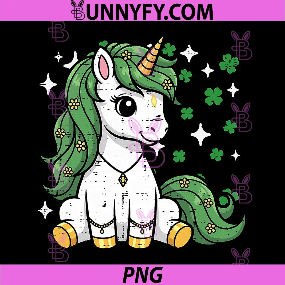 St Patricks Day PNG, Unicorn Cute Saint Pattys PNG