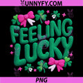 Feeling Lucky St Patricks Day PNG, Shamrock Lucky Quote PNG