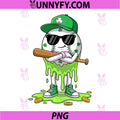 t Patricks Day Baseball PNG, Cool Baseball Shamrock Drip Design PNG