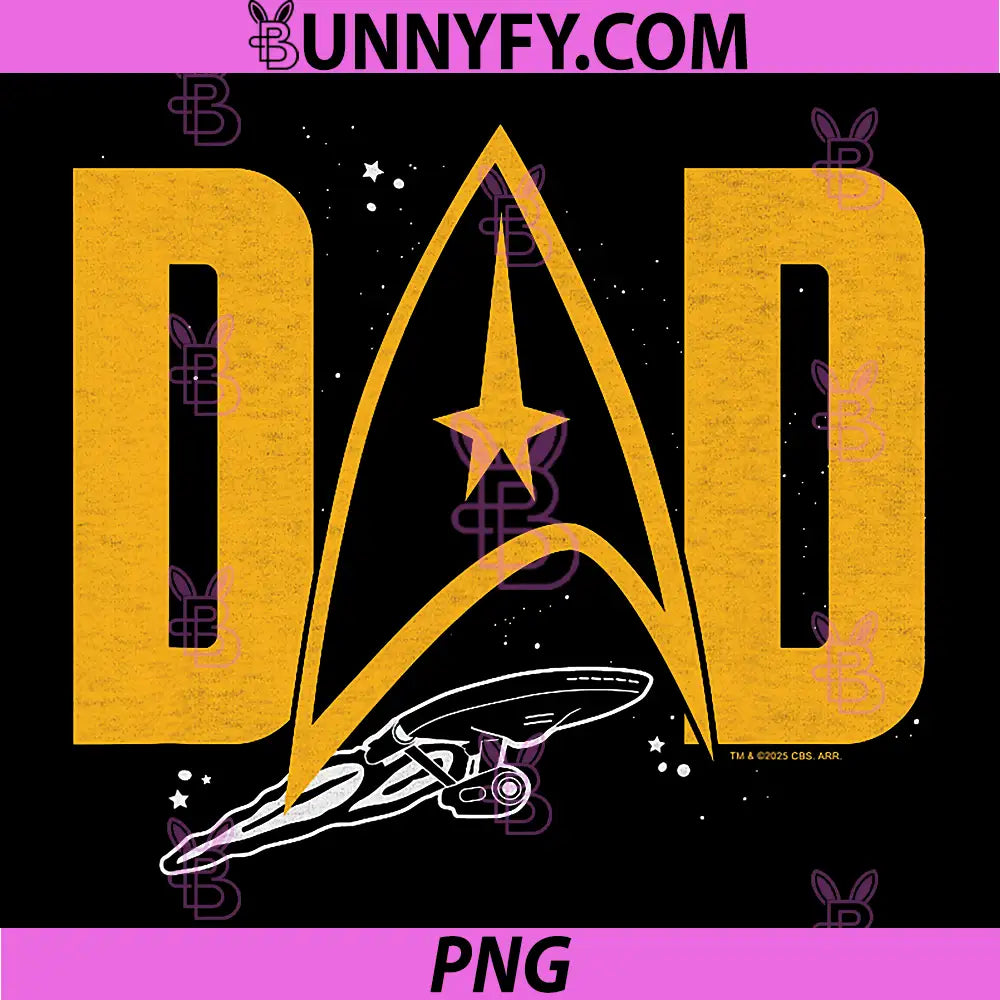 Starfleet Dad Sci Fi Emblem PNG, Bold Dad Space Symbol PNG