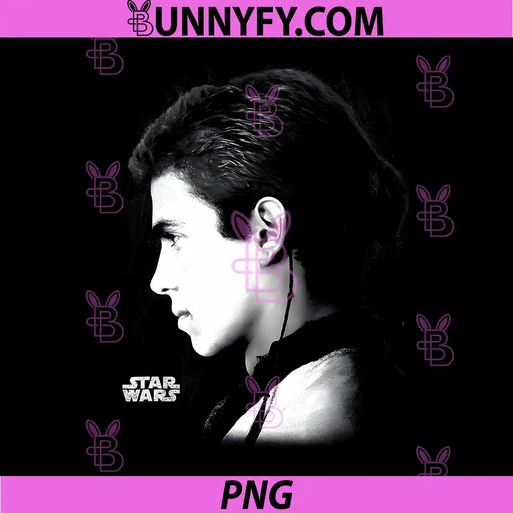 Star Wars Ep II Anakin Black & White PNG, Side Profile Portrait PNG