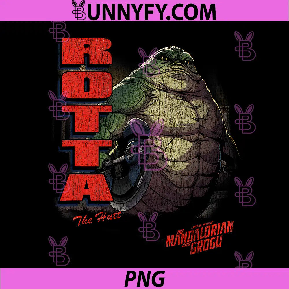 Star Wars The Mandalorian and Grogu PNG, Rotta The Hutt Vintage PNG