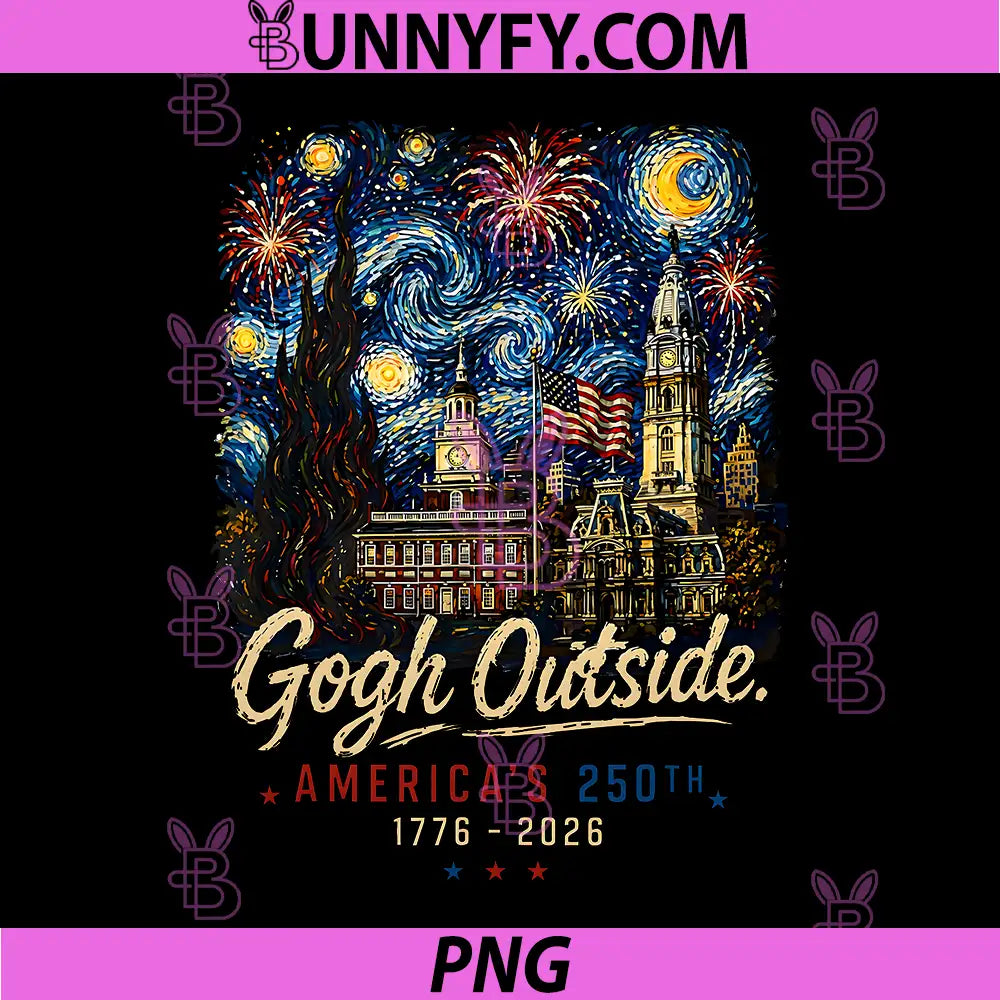 Starry Night USA Gogh Outside PNG, Americas 250th 1776-2026 PNG 