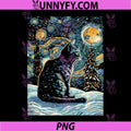 Starry Night Van Gogh Cat PNG, Lover Performance PNG