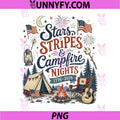 Stars Stripes and Campfires PNG, Patriotic Camping Day 1776 2026 PNG