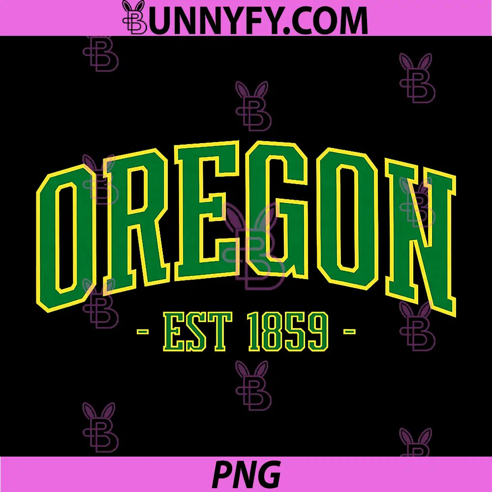 State of Oregon Est 1859 PNG, Pride Classic Oregon Green PNG