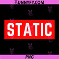 Static Bold Red Text PNG, Minimal Static Word Graphic PNG