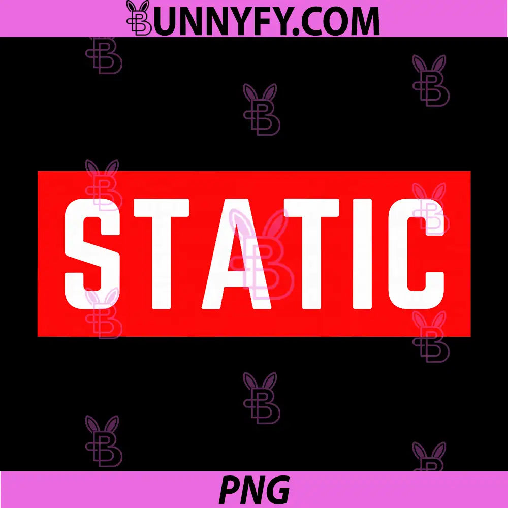 Static Bold Red Text PNG, Minimal Static Word Graphic PNG