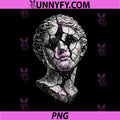 Cracked Greek Statue Cosmic Head PNG, Ethereal Gothic Art PNG