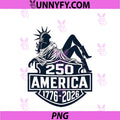 Statue Of Liberty Patriotic Biker, USA's 250th PNG, 4th Of July PNG