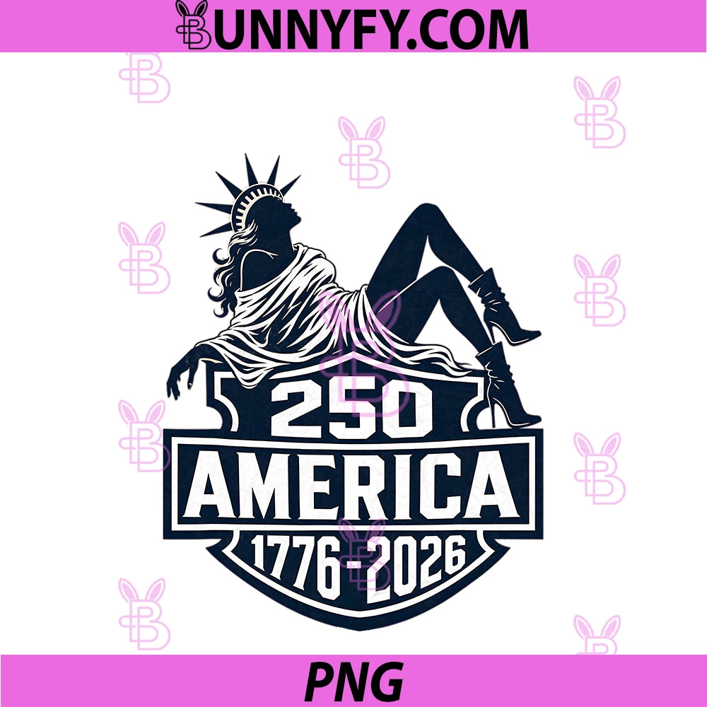 Statue Of Liberty Patriotic Biker, USA's 250th PNG, 4th Of July PNG