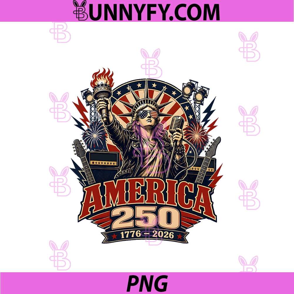 Statue Of Liberty Rocking PNG, Patriotic Born To Rock Graphic PNG