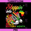 Steppin Into Black History Month Design PNG, Pan African Shoes PNG