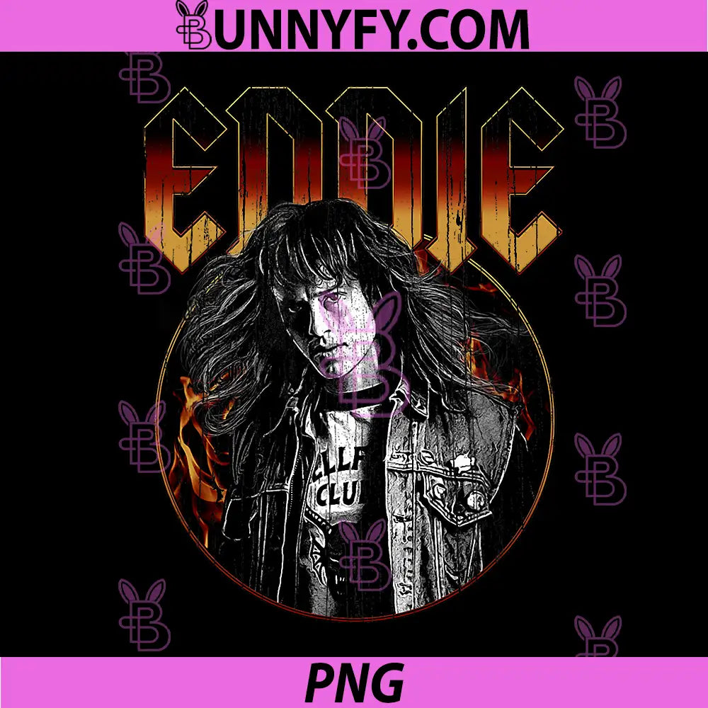 Stranger Things PNG, Eddie Munson Hellfire Club Vintage PNG