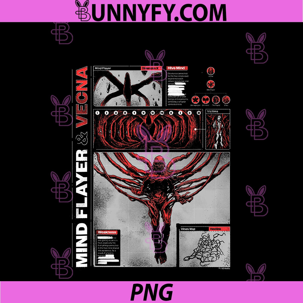 Stranger Things PNG, Mind Flayer & Vecna Officially Licensed PNG