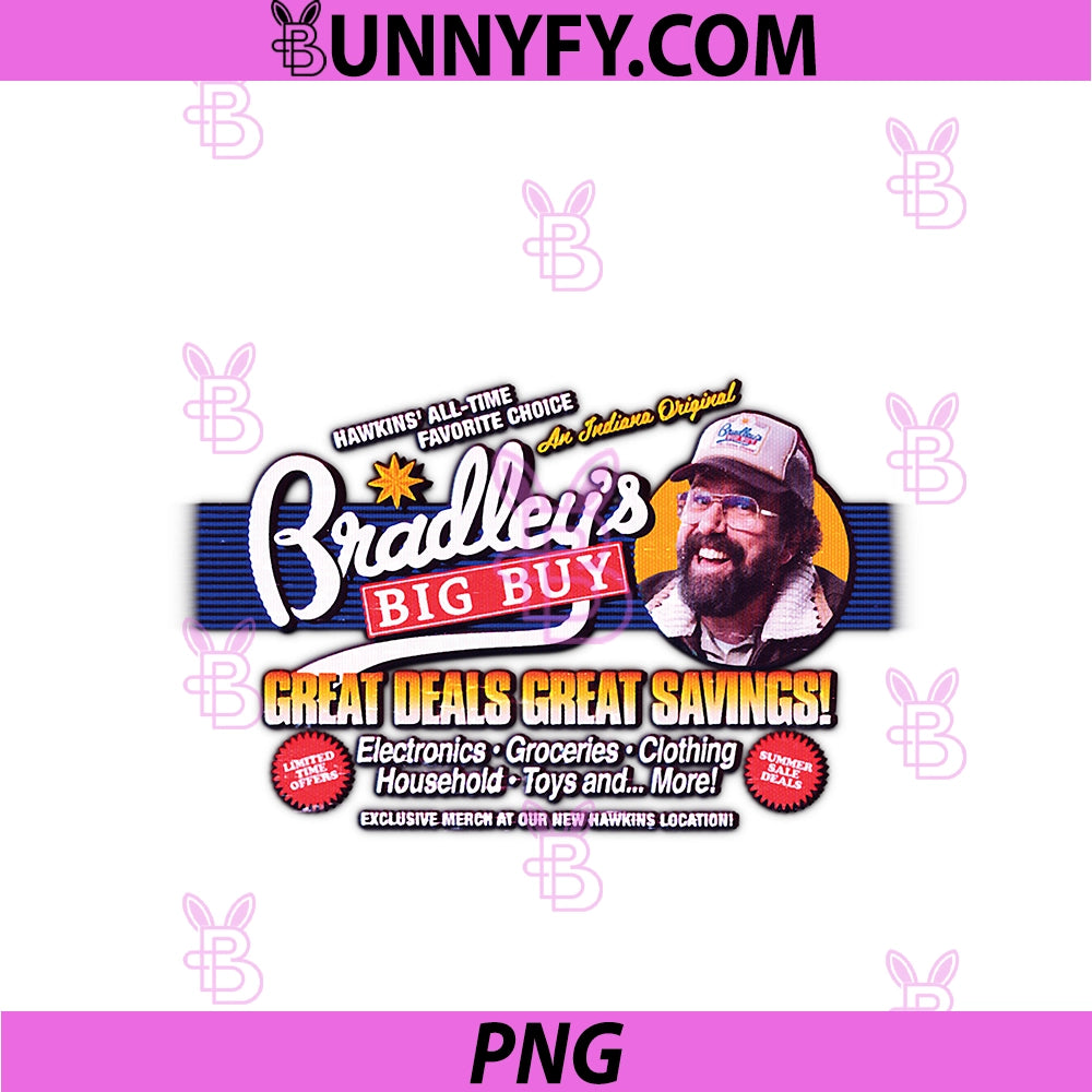 Stranger Things Season 5 Bradley's PNG, Big Buy Retro Ad PNG