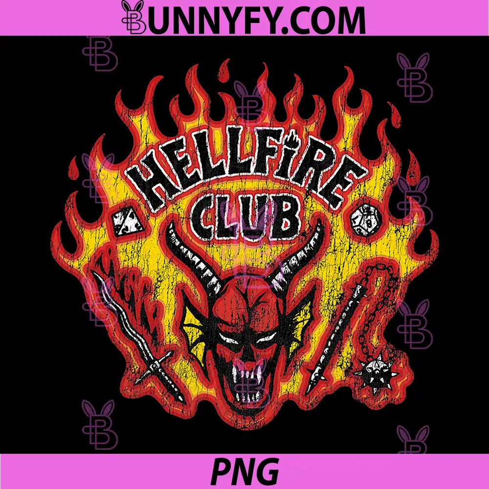 Stranger Things Season 5 PNG, Hellfire Club Distressed Logo PNG