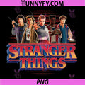 Stranger Things Season 5 PNG, Main Crew 80's Style Group Logo PNG