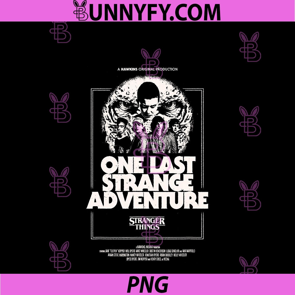 Stranger Things Season 5 One Last Strange Adventure PNG, Poster PNG