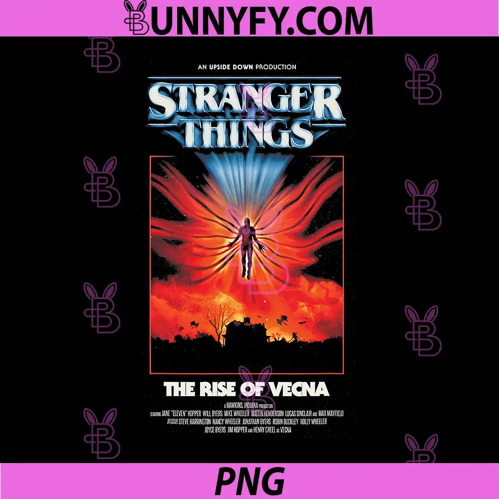 Stranger Things Season 5 PNG, The Rise of Vecna Epic Retro Poster PNG