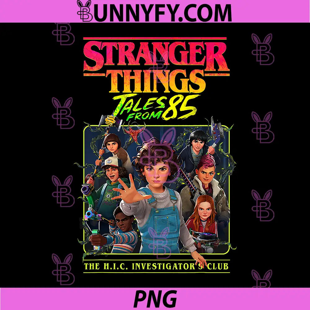 Stranger Things PNG, Tales from 85 H.I.C. Investigators Team Up PNG