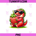 Strawberry Summer Fruit Lover PNG, Dinosaur T Rex PNG