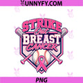 Strike Out Baseball PNG, Breast Cancer Awareness PNG