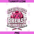 Strike Out Breast Cancer PNG, Warrior Baseball PNG