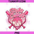 Strike Out Cancer Breast Cancer PNG, Awareness Baseball Drip Boy PNG