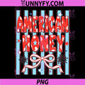Striped American Honey PNG, Coquette Bow 4th of July USA PNG